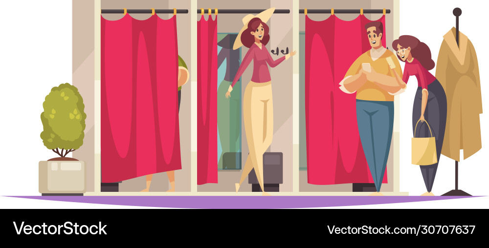 Flat shopping composition Royalty Free Vector Image