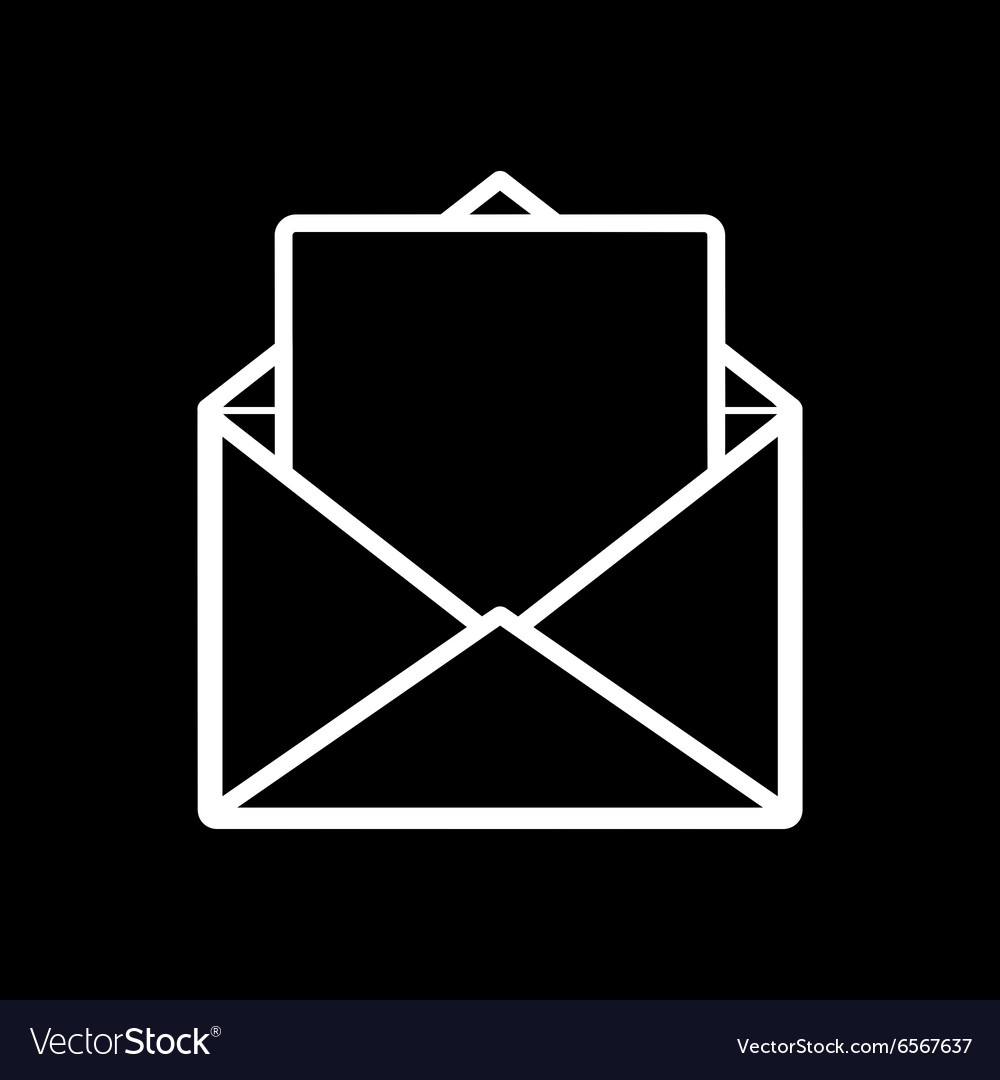 Mail icon open envelope symbol