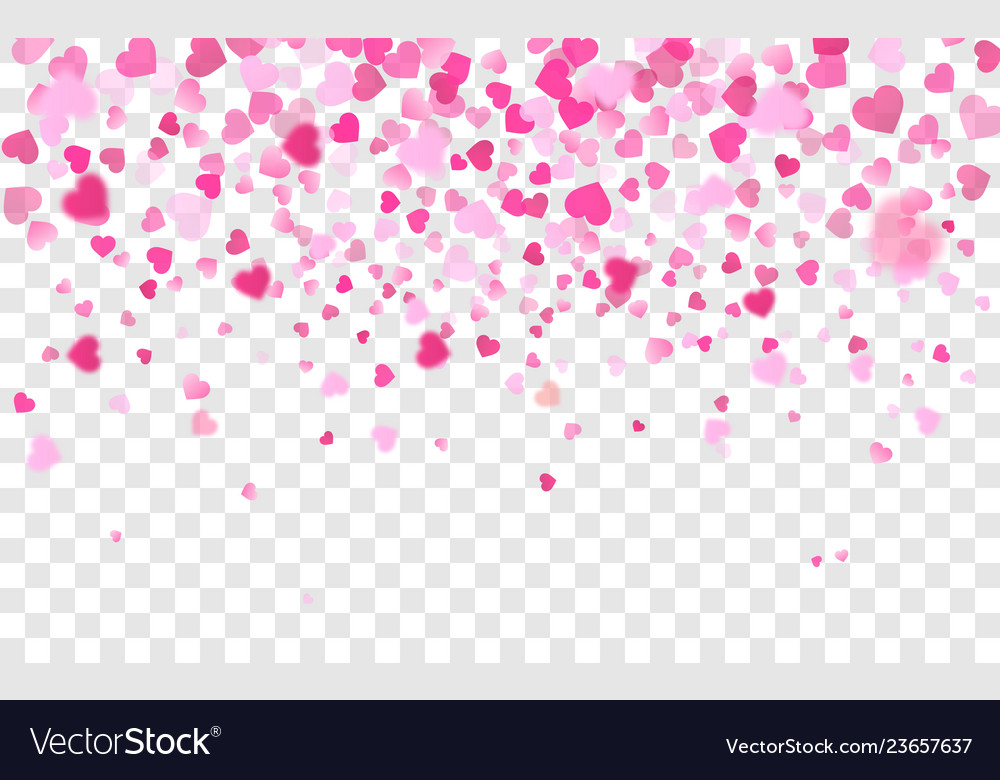 Realistic isolated heart confetti Royalty Free Vector Image