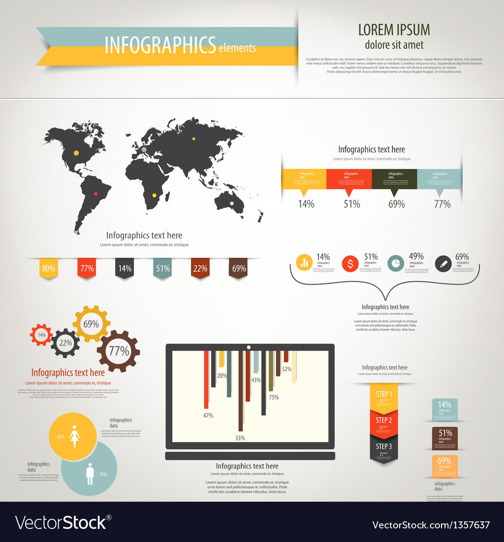 Retro infographics Royalty Free Vector Image - VectorStock