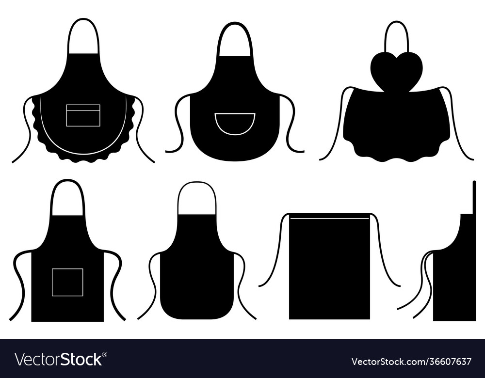 Set different kitchen aprons