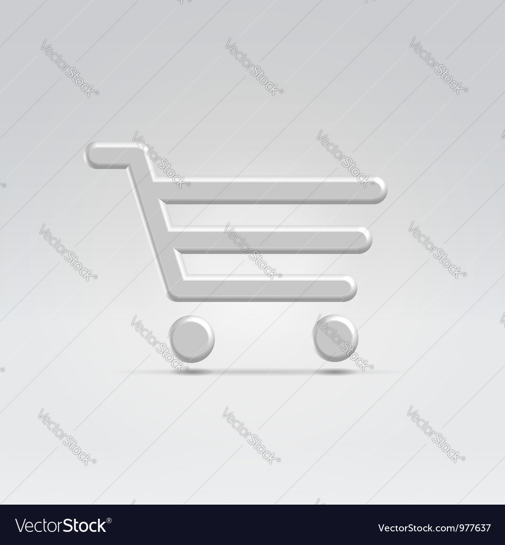 Silver shopping icon