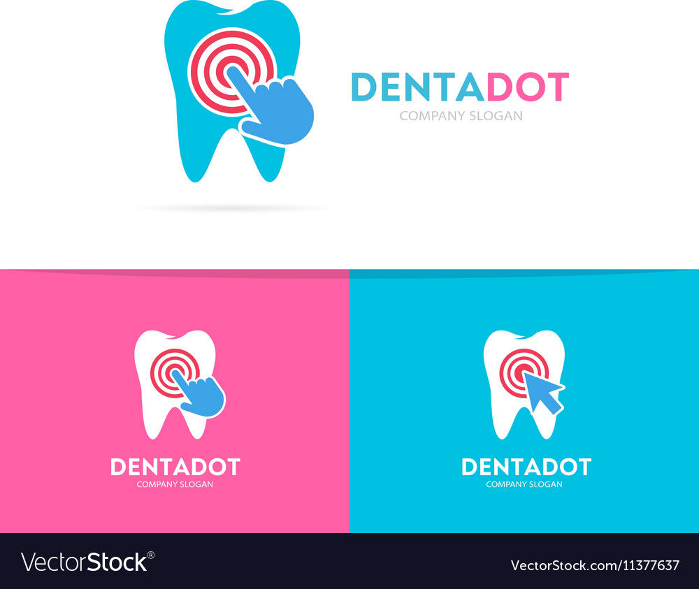 Tooth and click logo combination dental