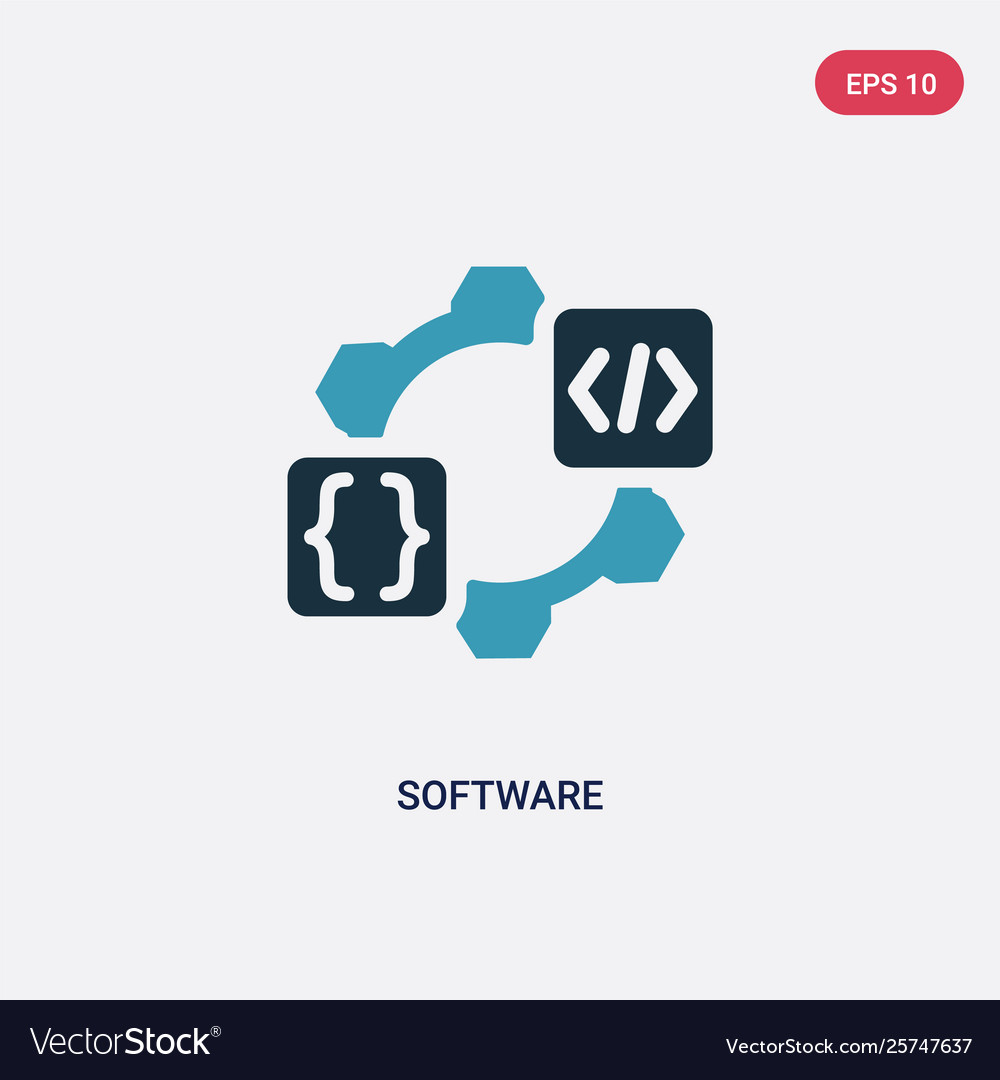 Two color software icon from programming concept vector image Two color software icon from programming concept