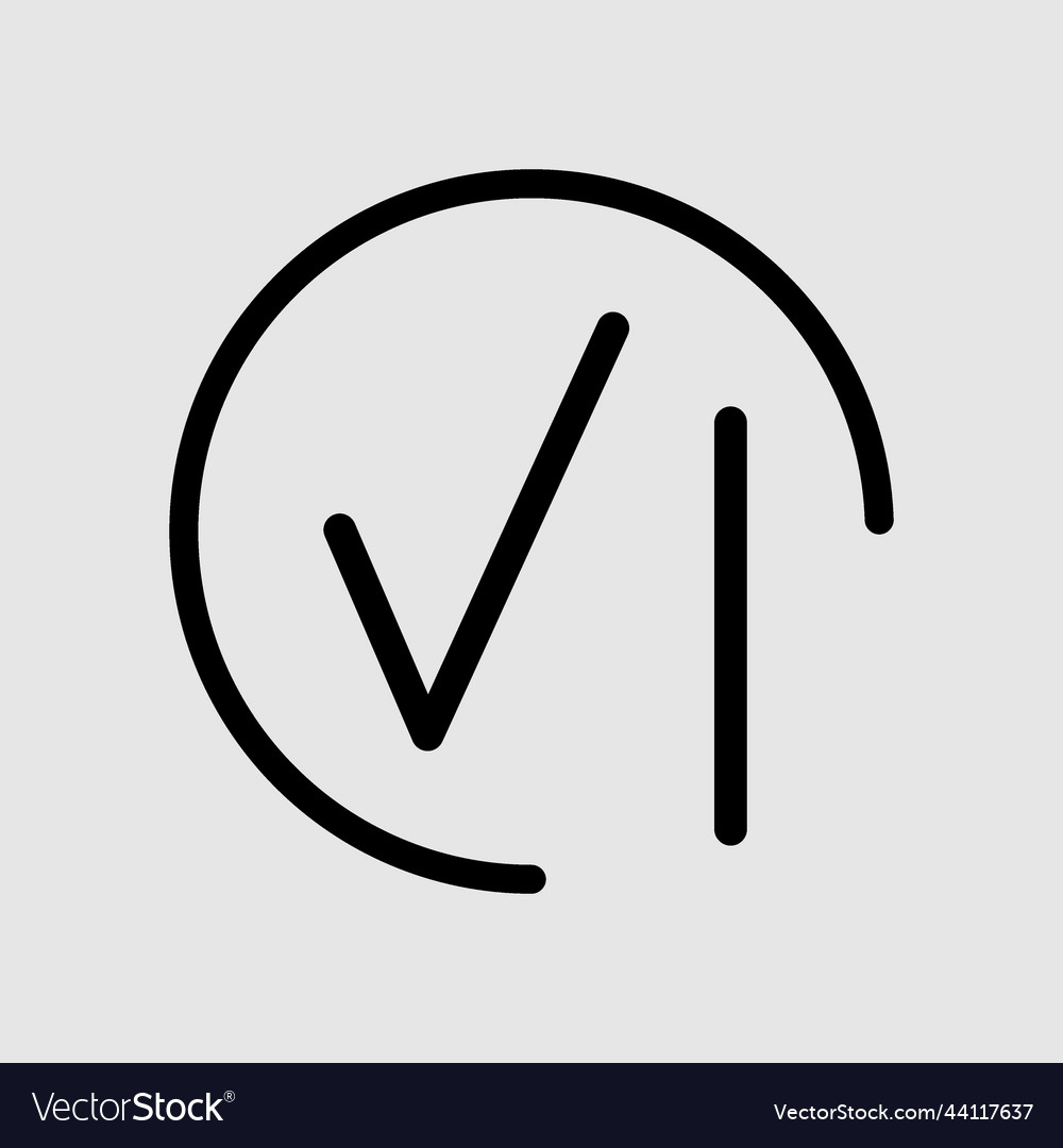 Vi monogram logo letter linked circle simple