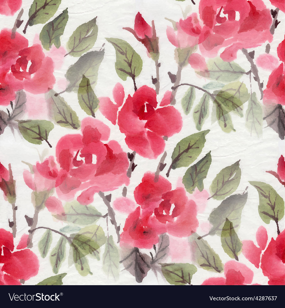 Watercolor Rose Pattern