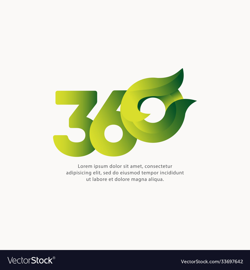 360 number text template design