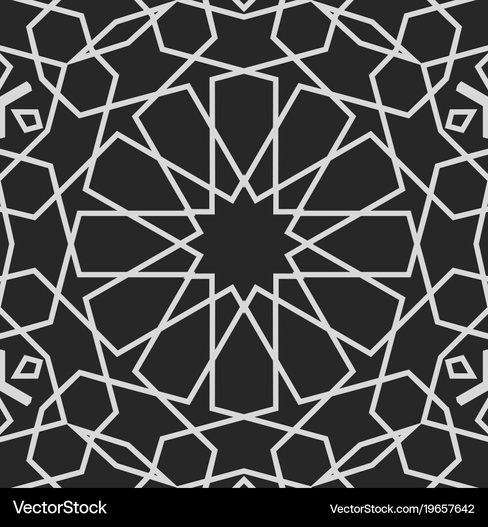 Background with seamless pattern islamic style Vector Image