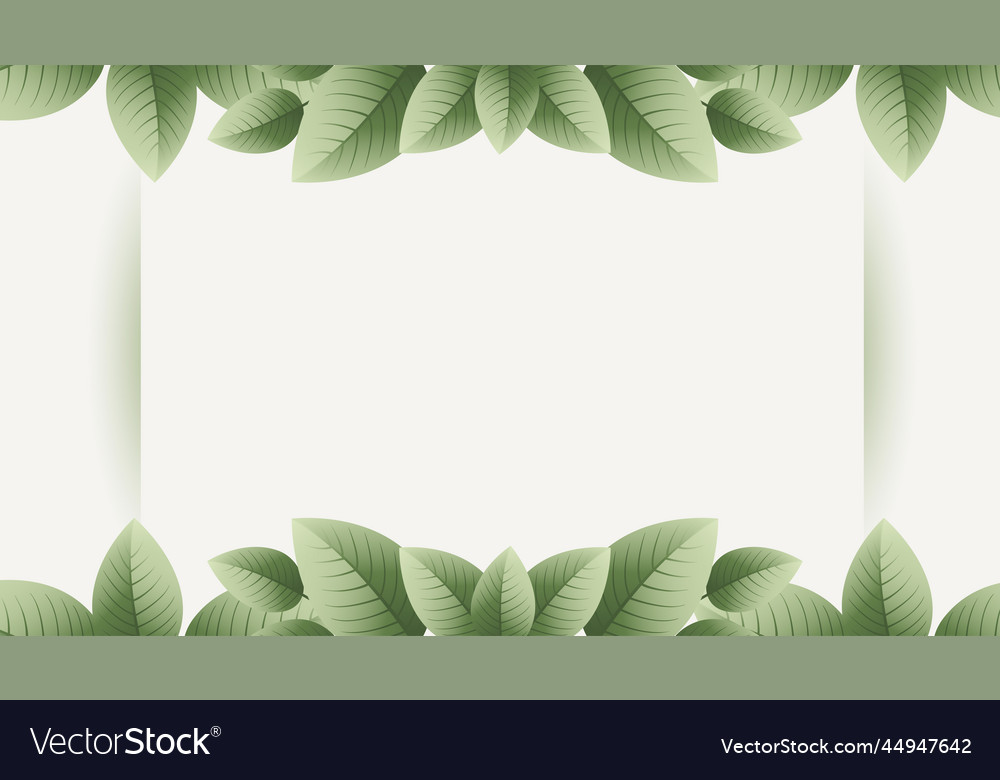 Botanical leaves background with text space