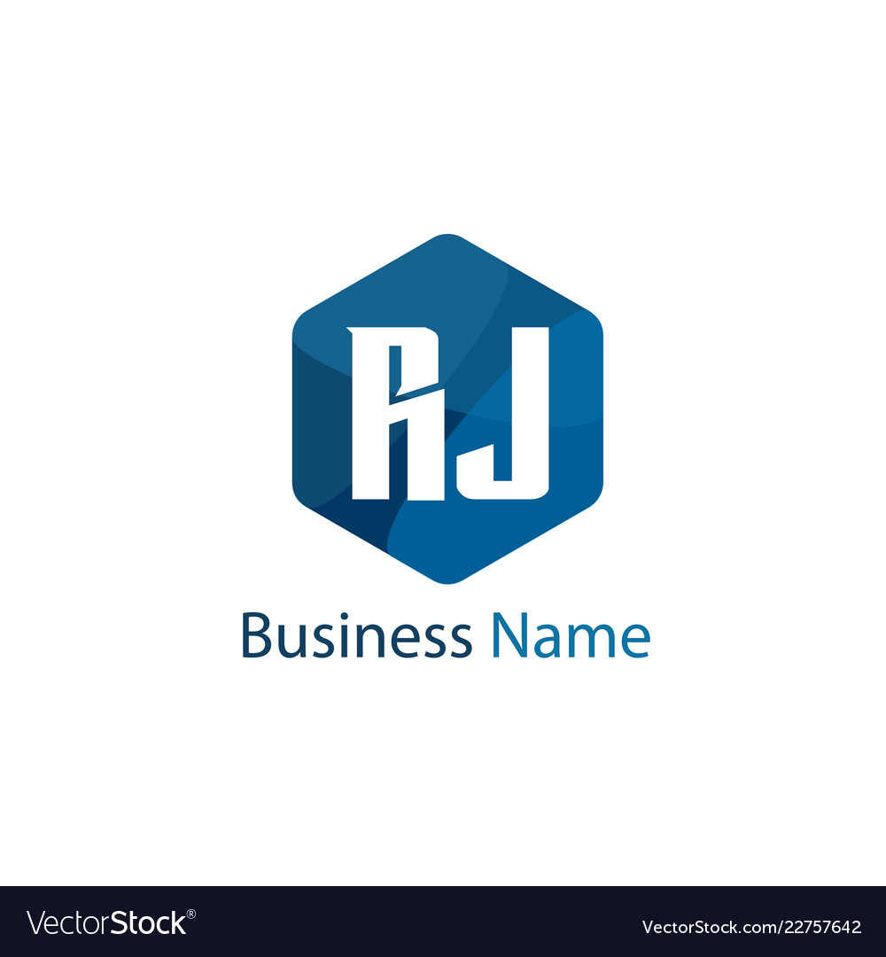 Initial letter rj logo template design