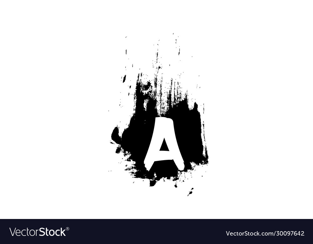 Letter a grunge vintage alphabet logo Royalty Free Vector