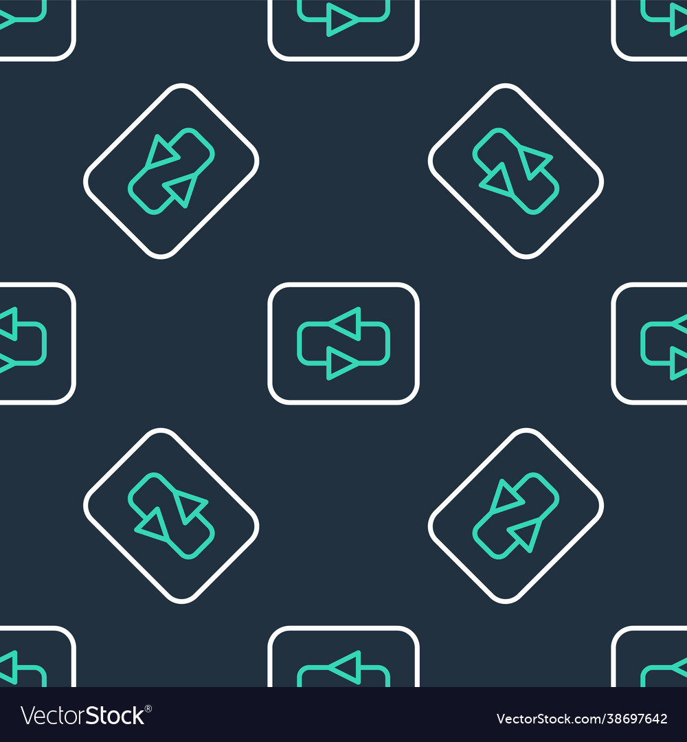 Line repeat button icon isolated seamless pattern