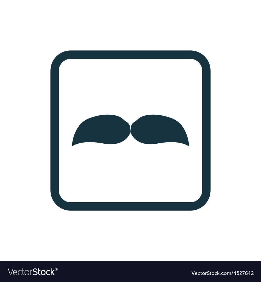 Mustache icon rounded squares button