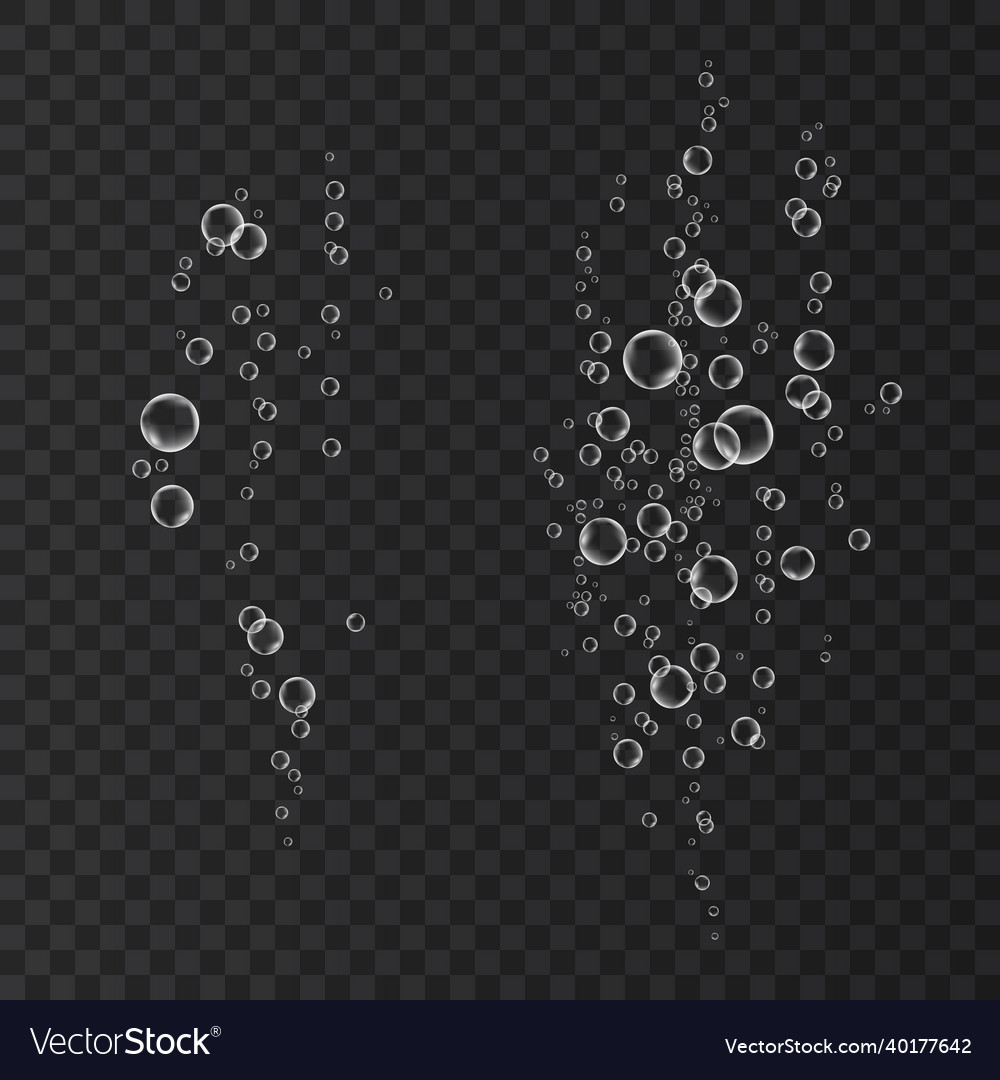 Realistic champagne bubbles texture Royalty Free Vector