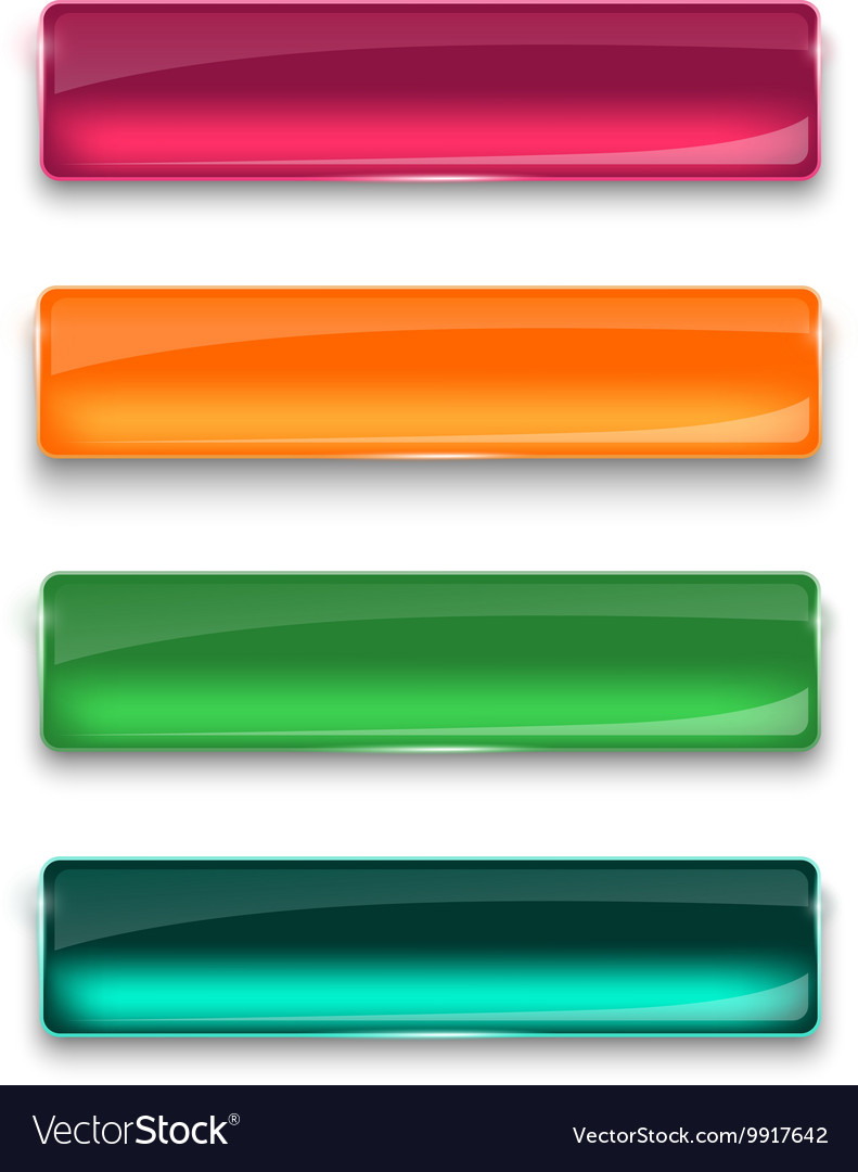 Set of colored glass buttons for web interface