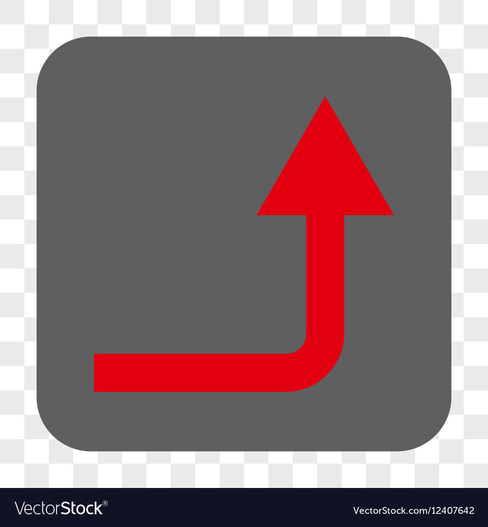Turn forward rounded square button