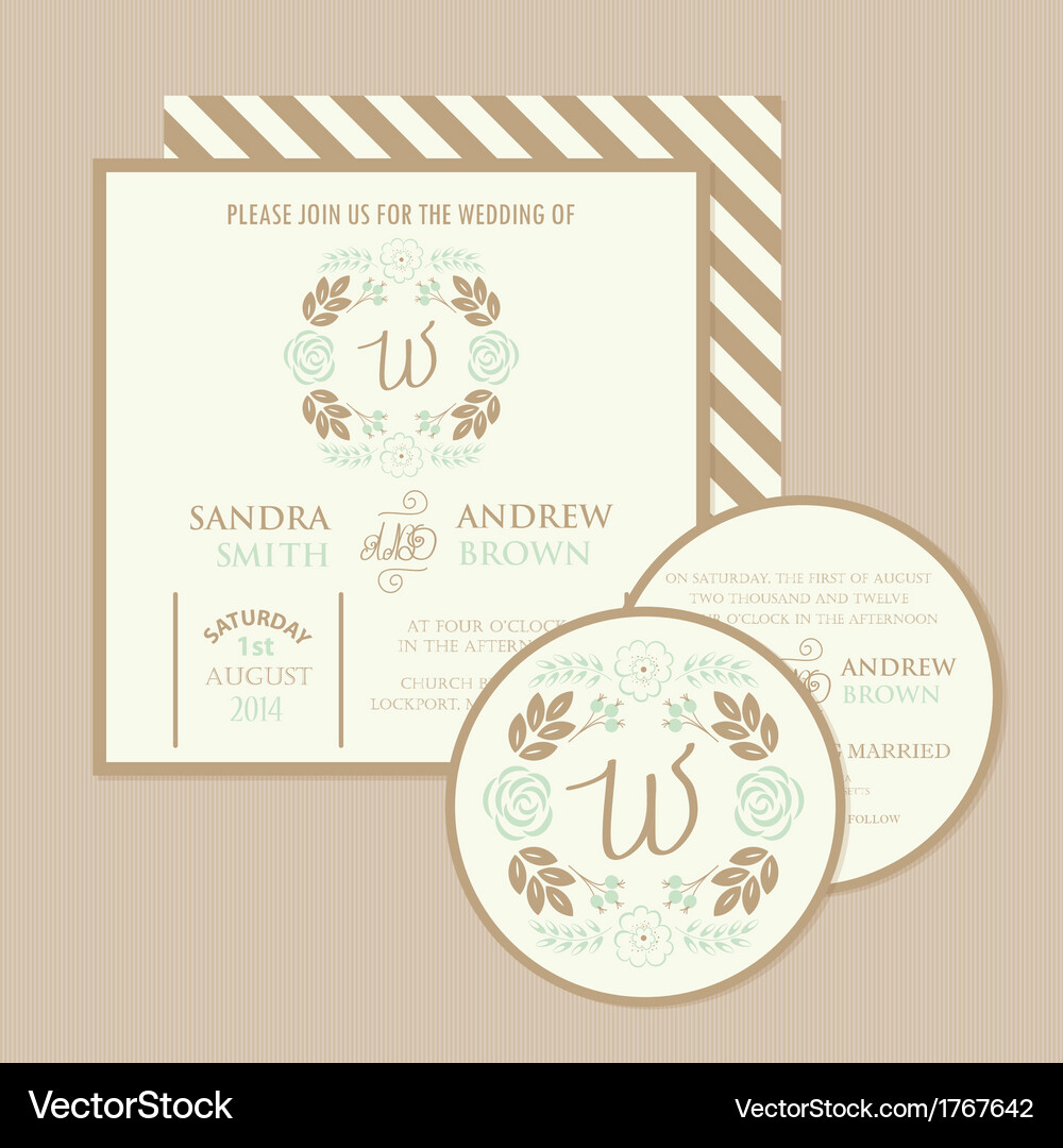 Wedding set Royalty Free Vector Image - VectorStock