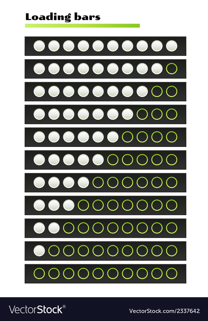 White loading bars