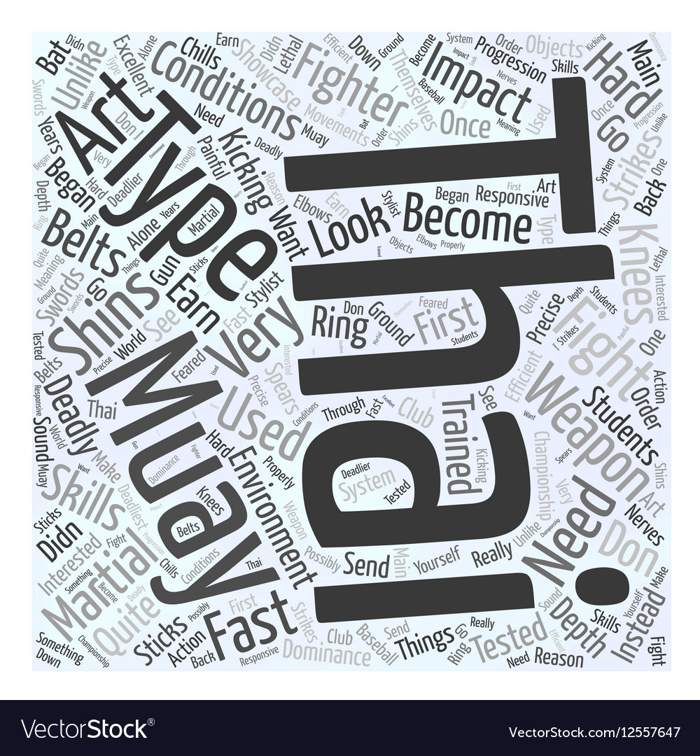 Muay Thai Text Vector Images 32