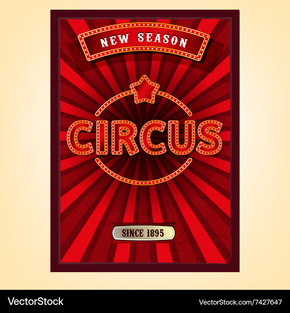 Circus poster Royalty Free Vector Image - VectorStock