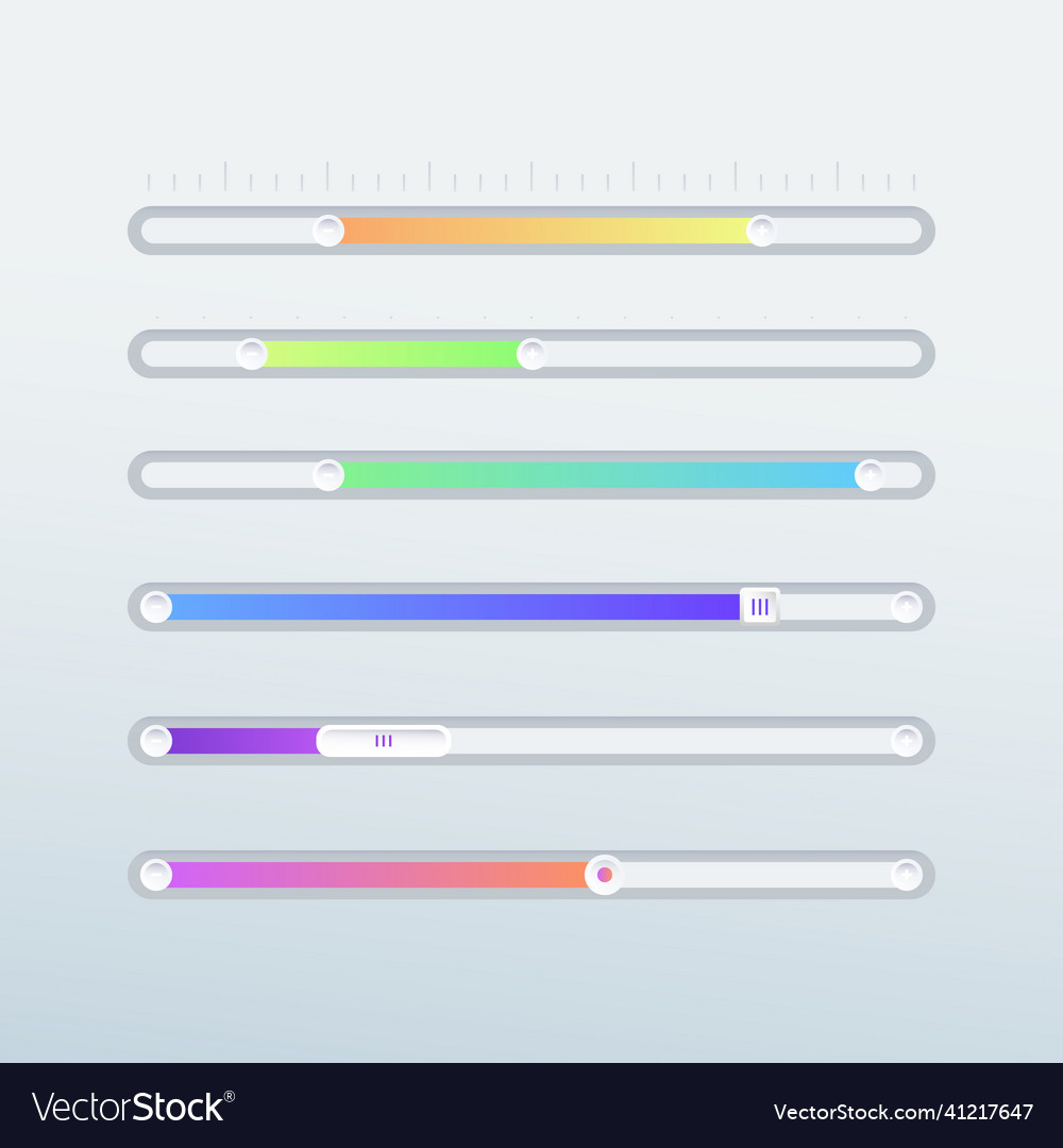 Colorful Gradient Slider Set