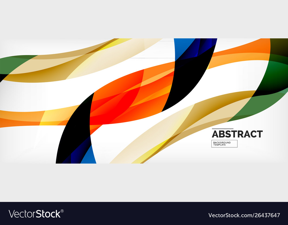 Colorful wave lines abstract background color vector image Colorful wave lines abstract background color