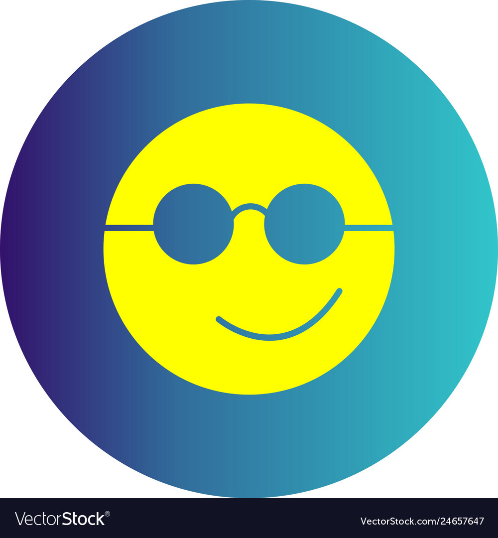 Cool emoji icon Royalty Free Vector Image VectorStock