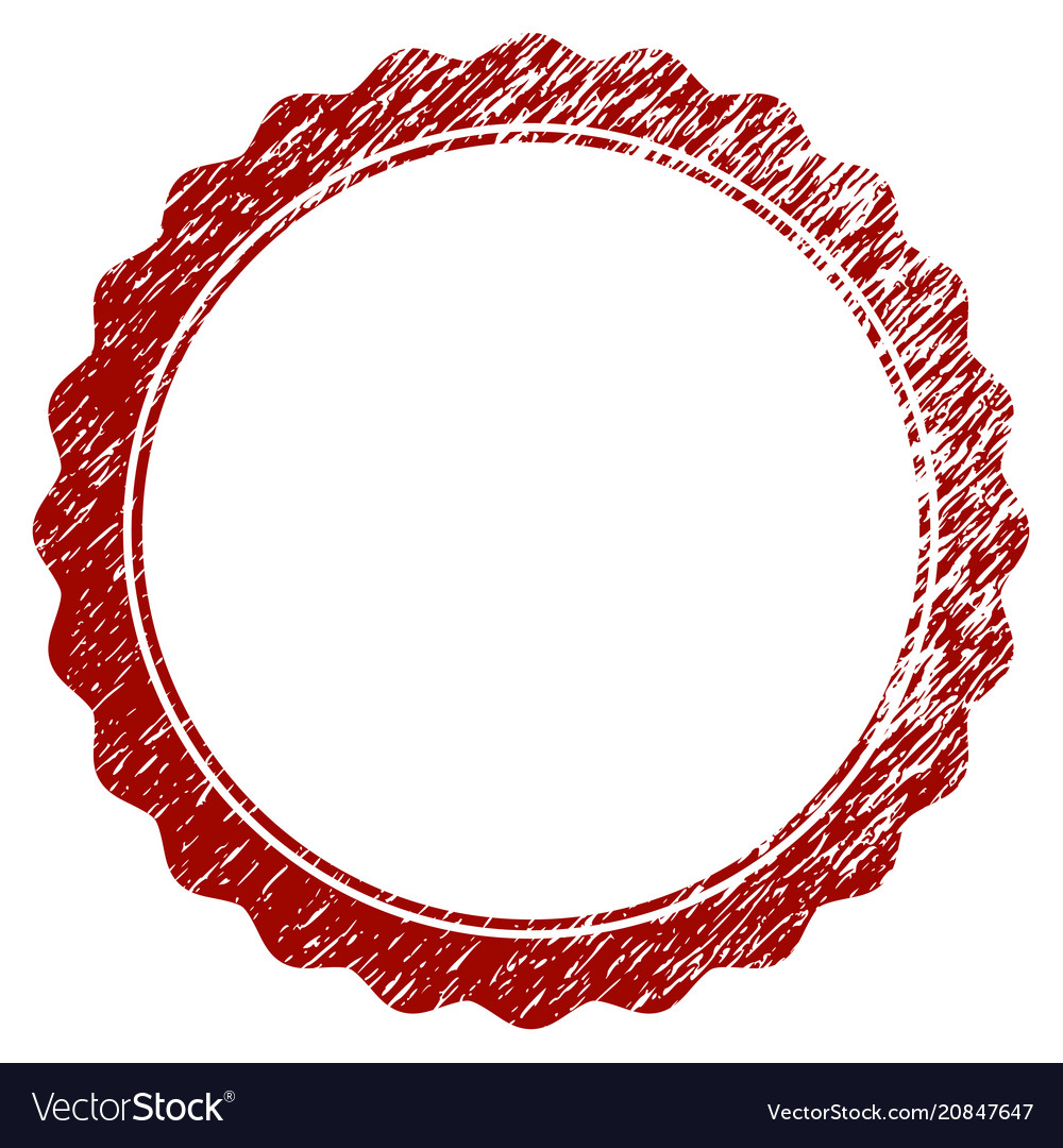 Distress textured certificate rosette circular Vector Image