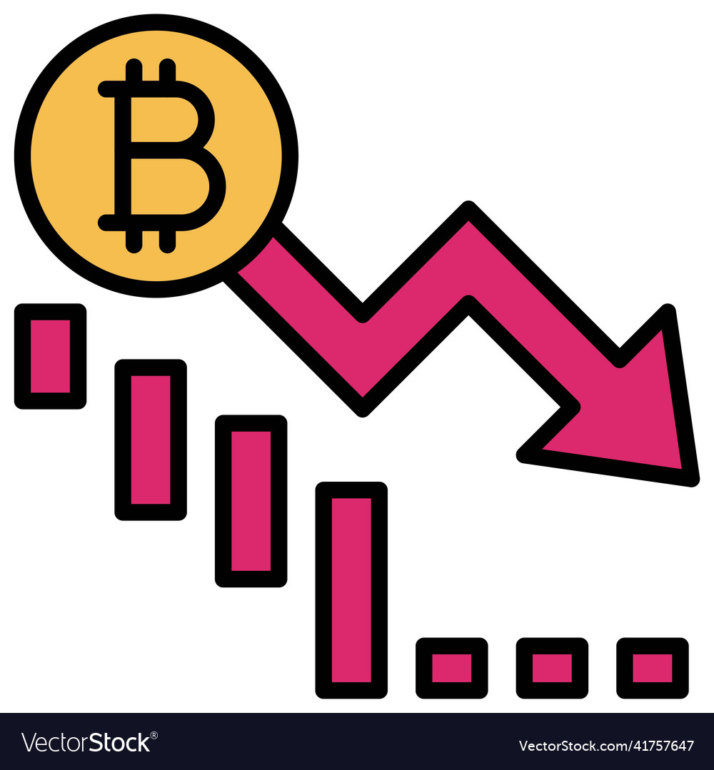 Drop in value icon bitcoin related