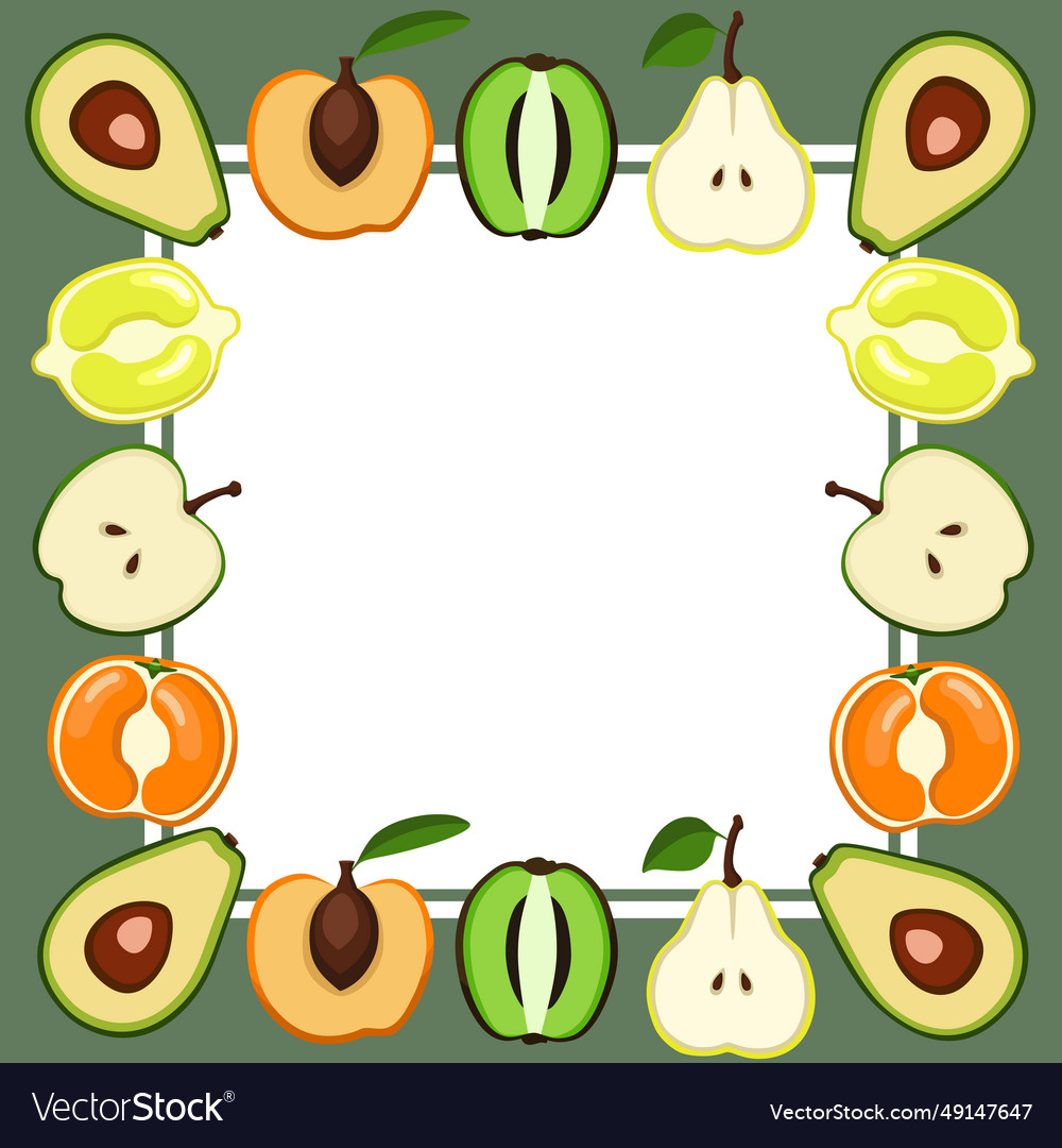Fruit frame for post with empty space text