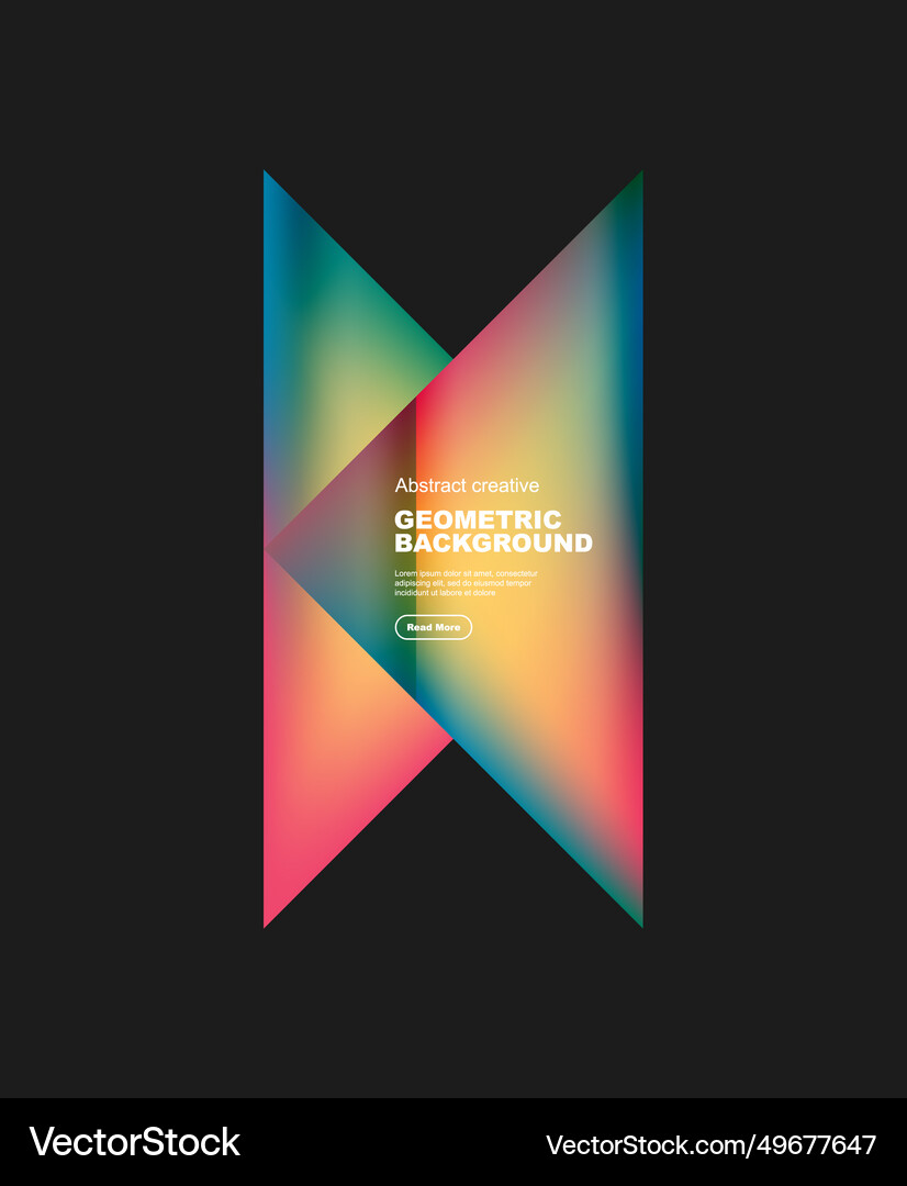 Gradient triangles abstract background Royalty Free Vector