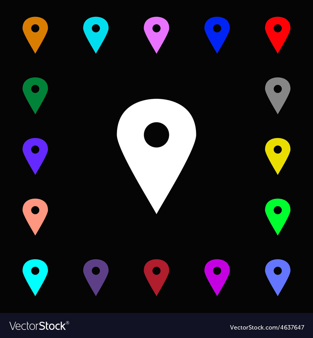 Map pointer gps location icon sign lots