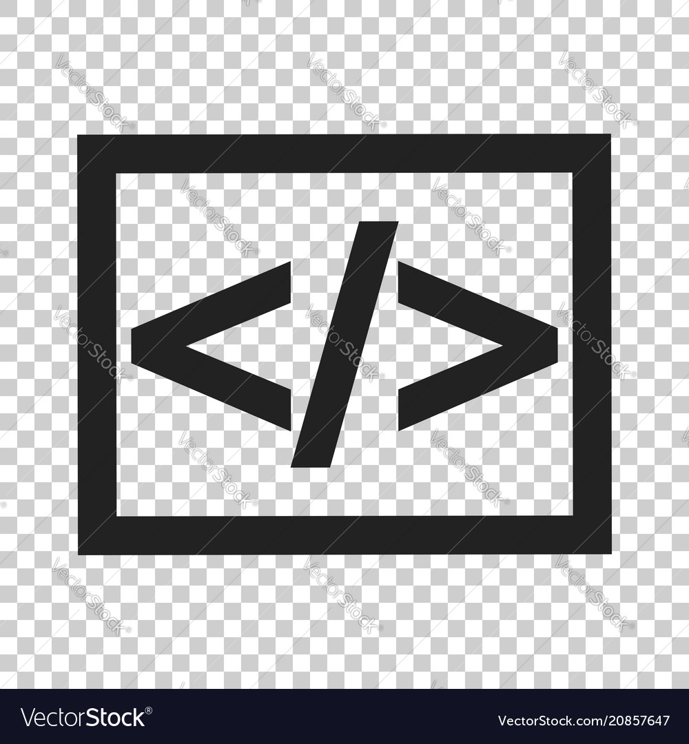 Open source business icon in flat style api vector image Open source business icon in flat style api