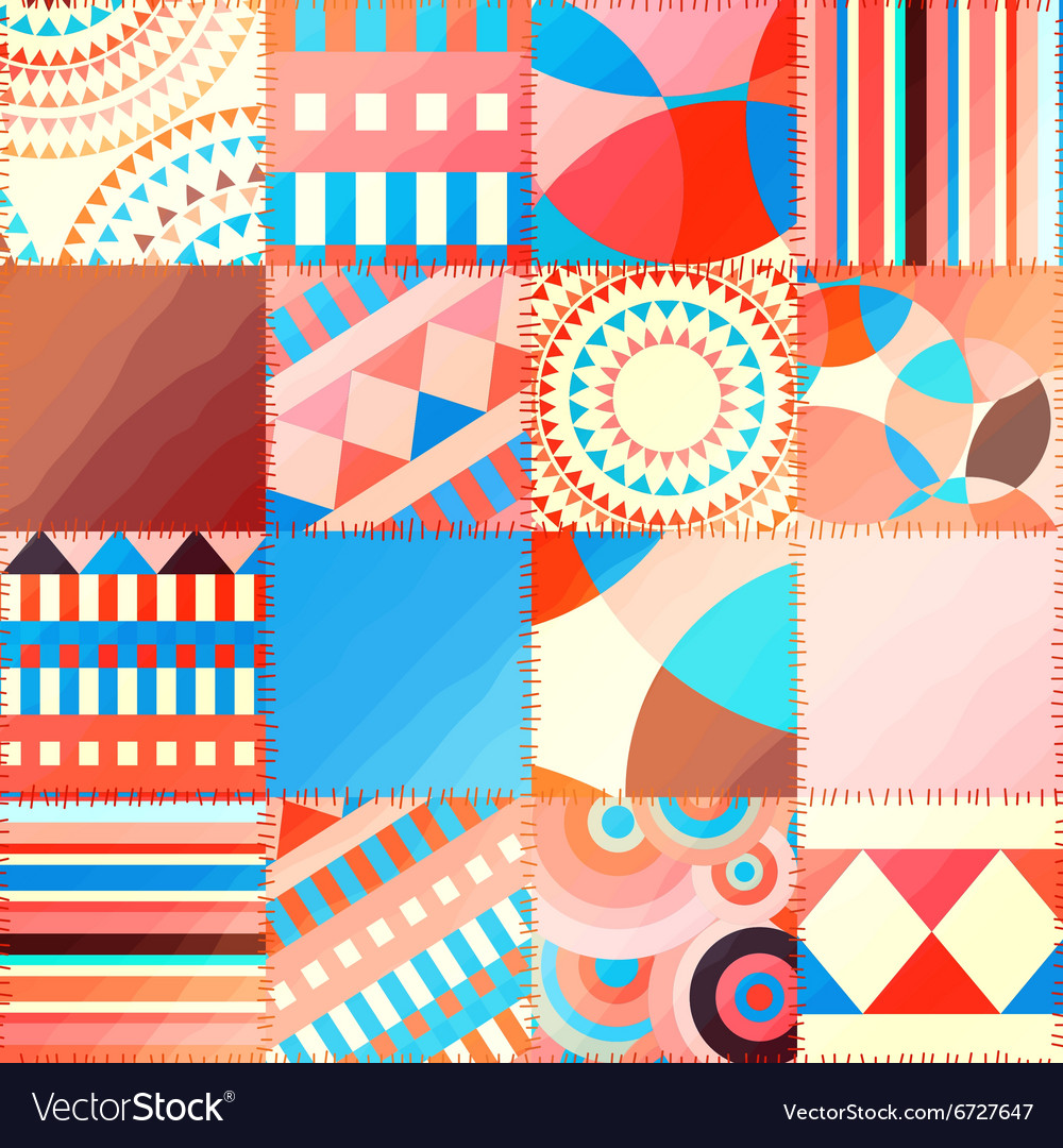 Patchwork with wavy effect