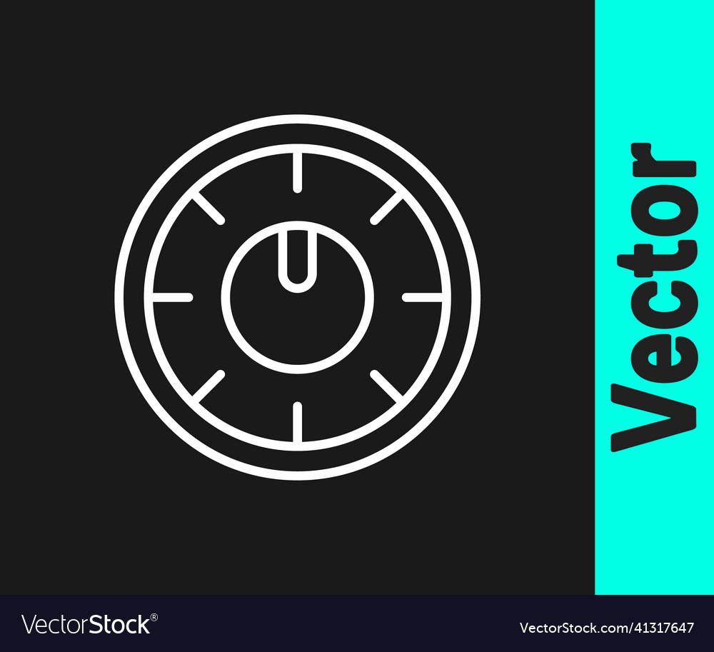 White line sound mixer controller icon isolated vector image White line sound mixer controller icon isolated