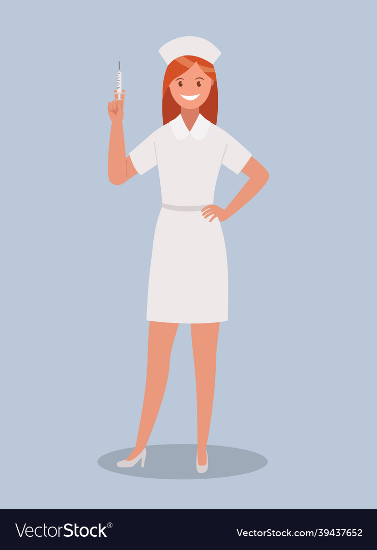 A female doctor in uniform medical Royalty Free Vector Image