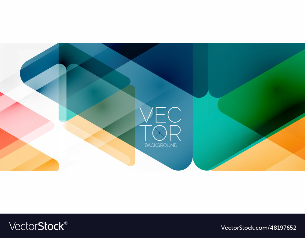 Abstract background color transparent triangles