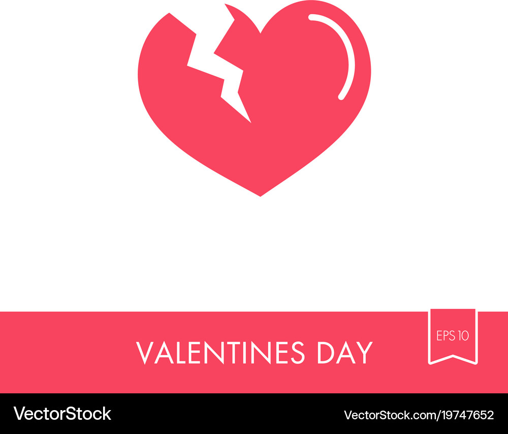 Broken heart icon Royalty Free Vector Image - VectorStock