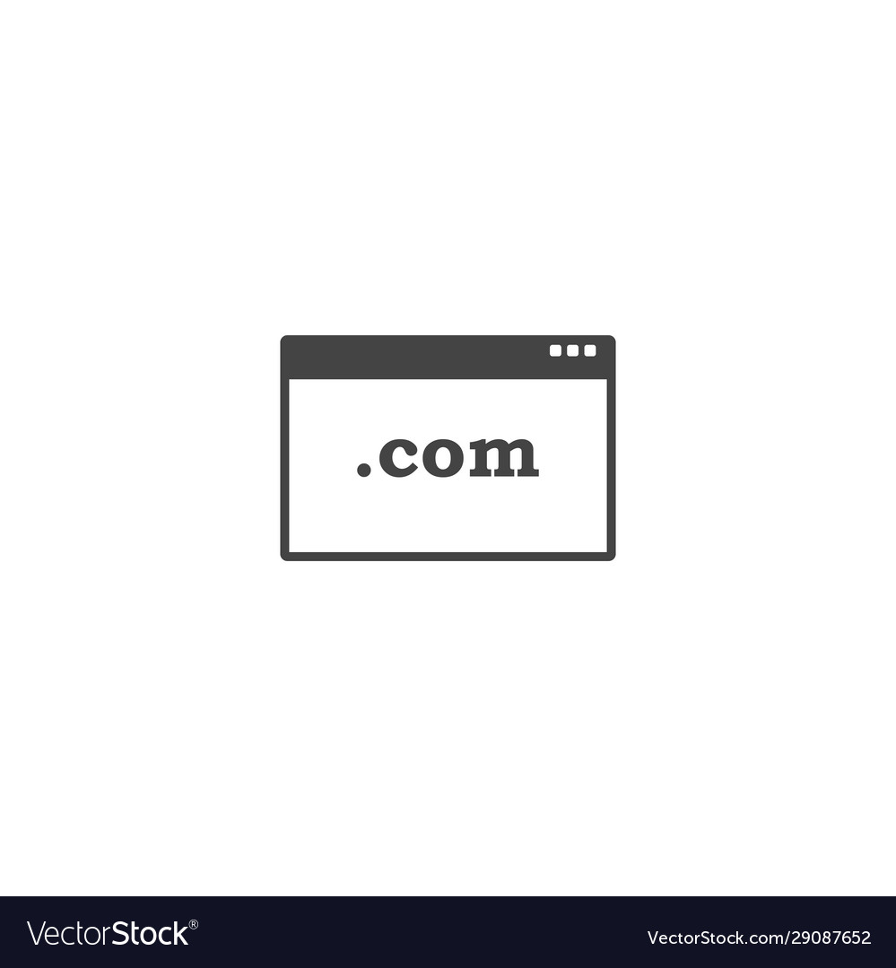 Browser window icon on white isolated background