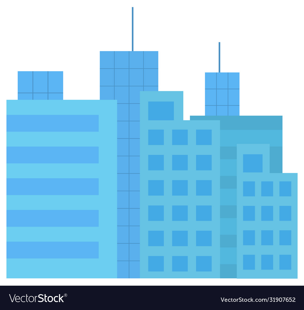 Business construction high building city Vector Image