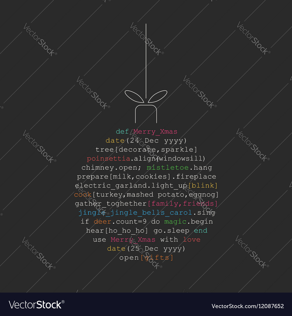 Christmas ball toy made of programming code