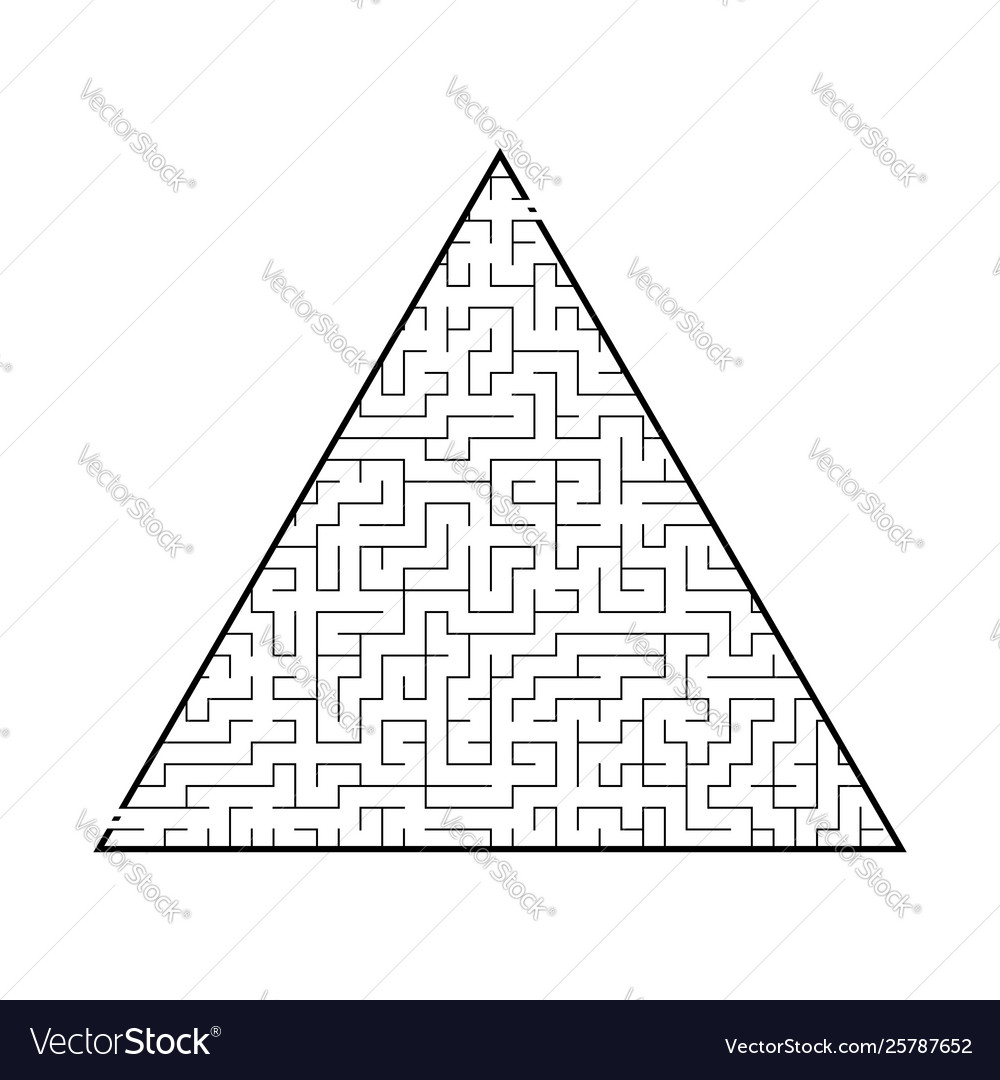 Complicated large triangular labyrinth game Vector Image Complicated large triangular labyrinth game