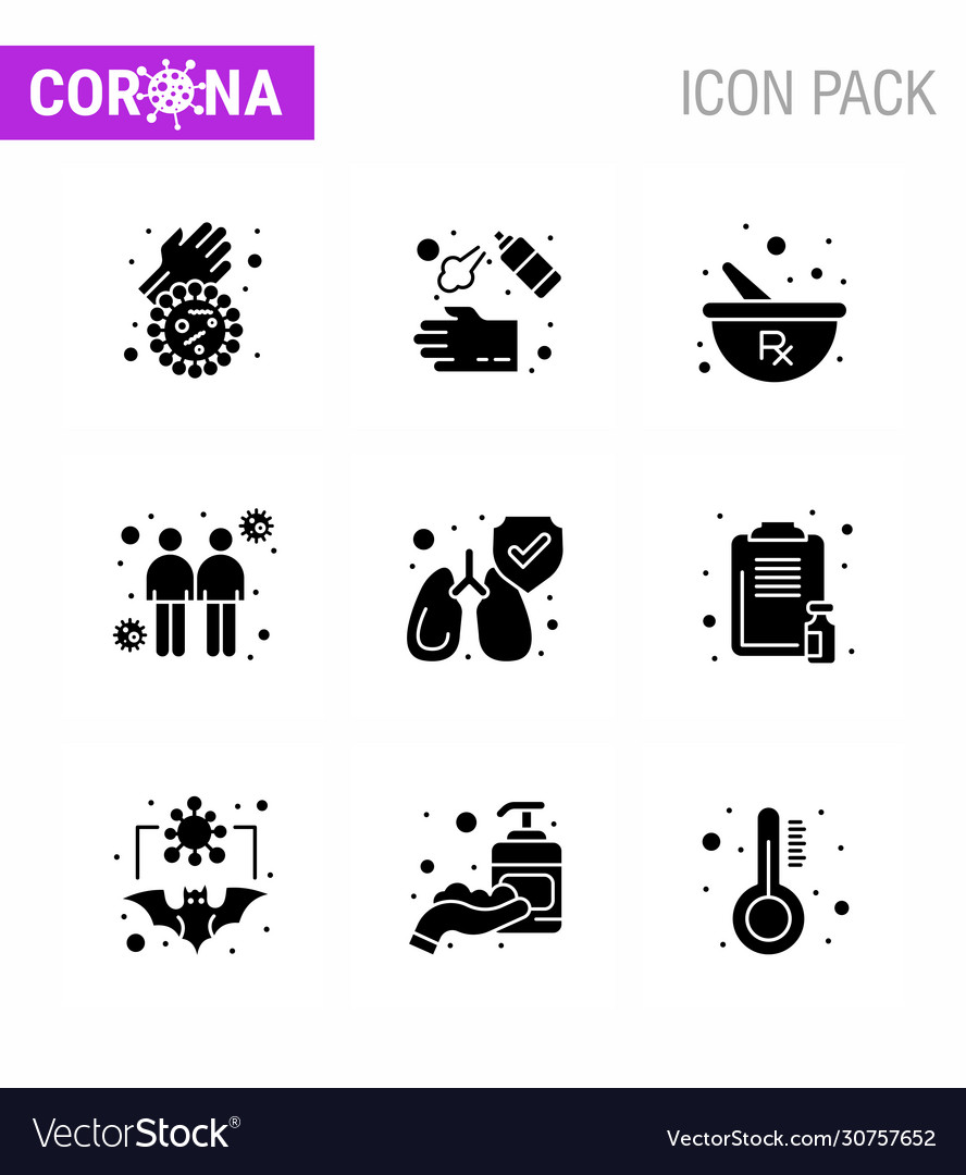 Coronavirus 2019-ncov covid-19 prevention icon Vector Image