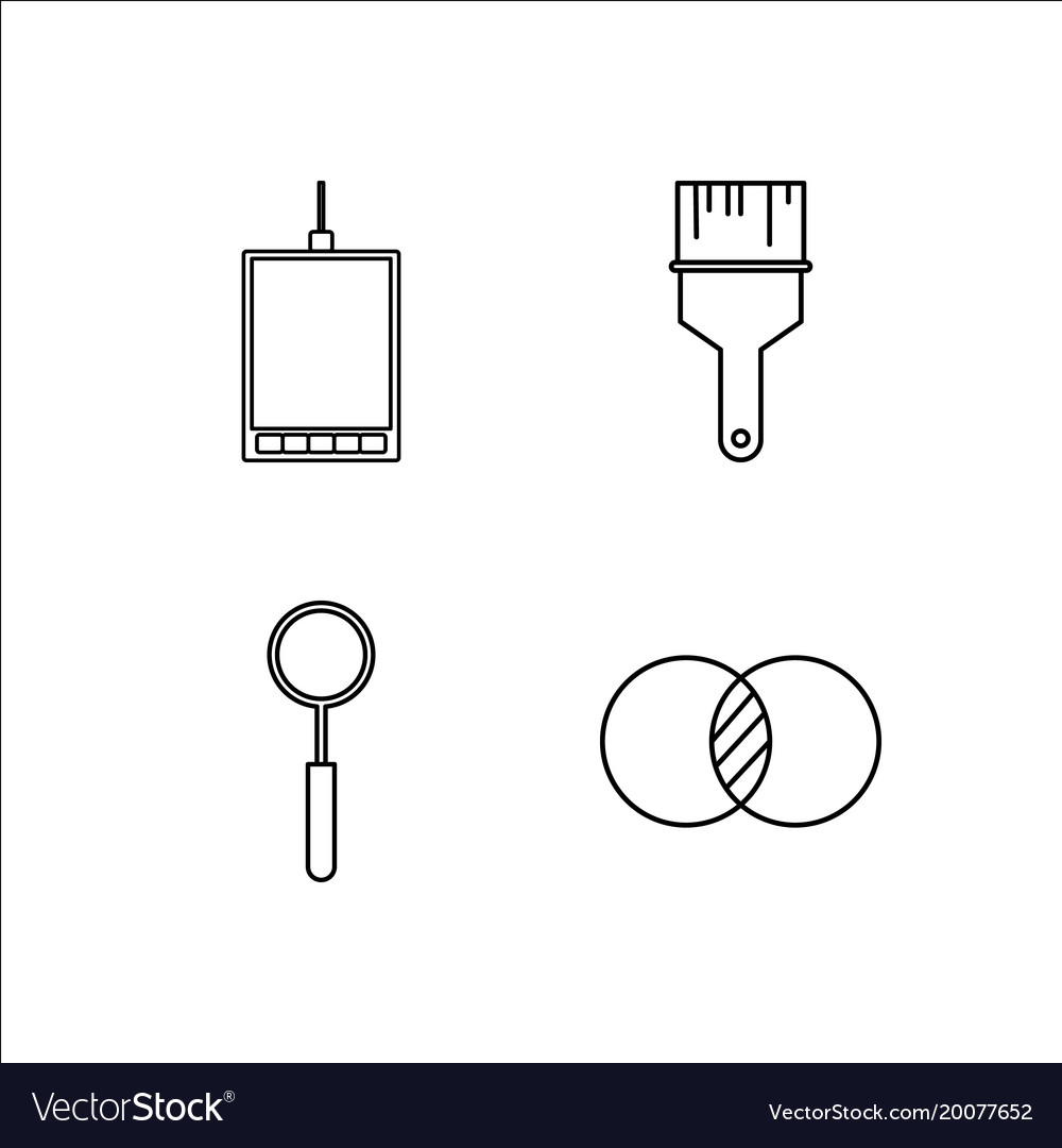 Design and studio simple linear icon setsimple