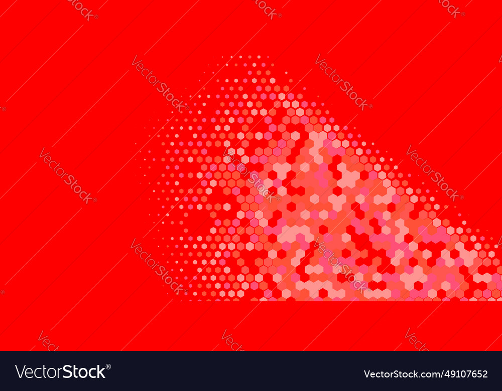 Geometric multi size hexagon with color