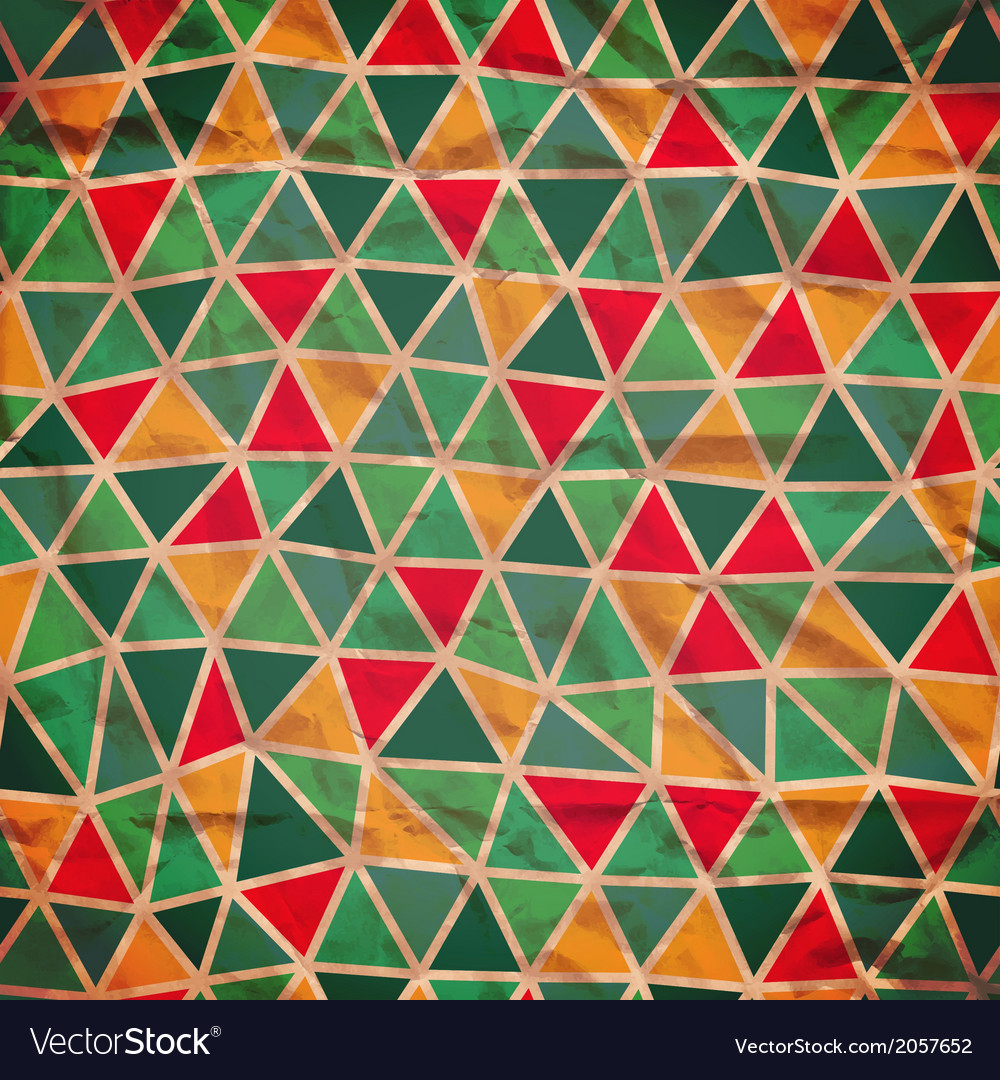 Geometric Triangle Mosaic Pattern