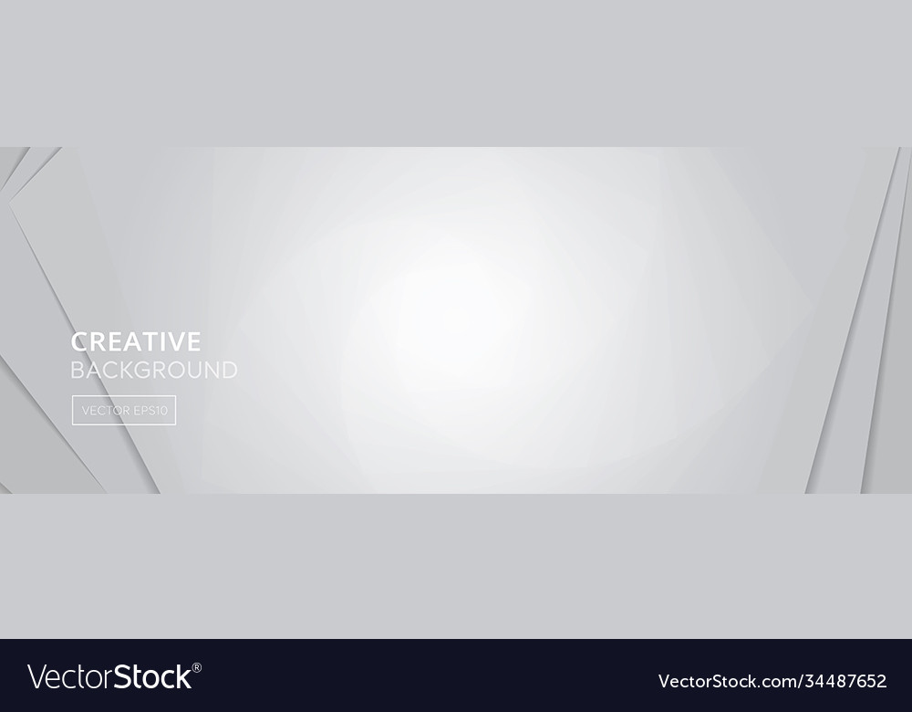 Gradient light gray banner background Royalty Free Vector