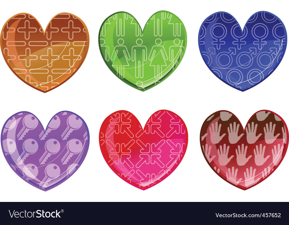 Hearts icon set