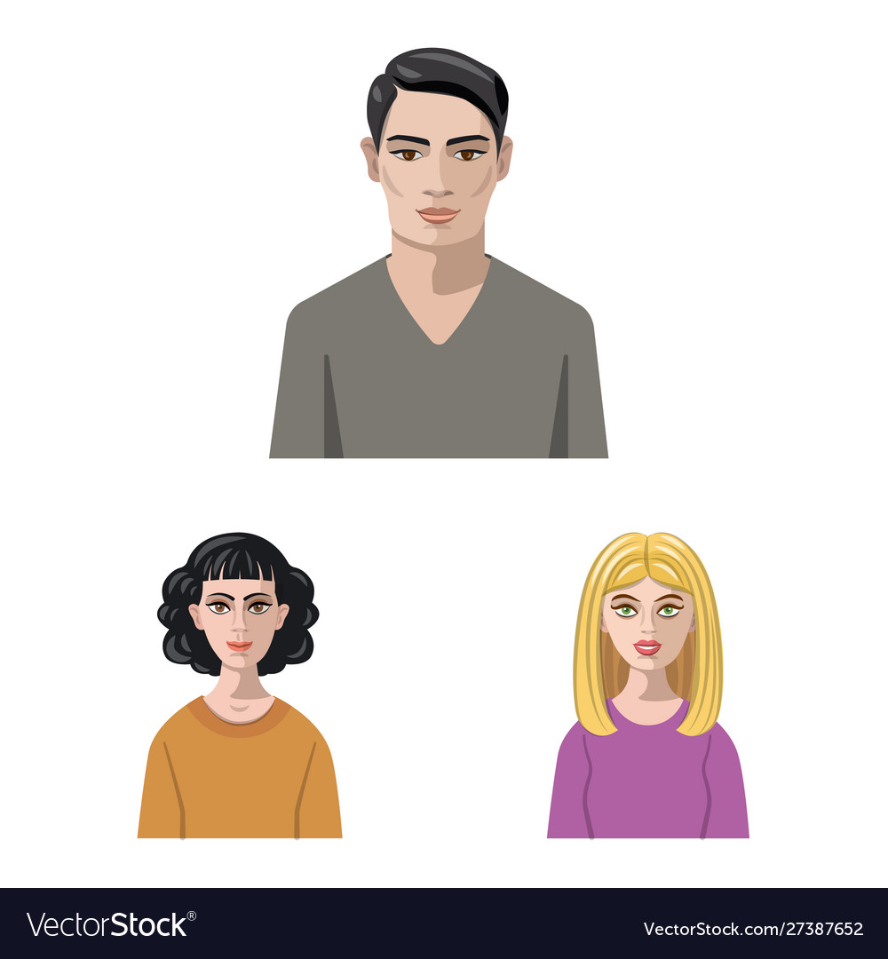 Isolated object avatar and face symbol set