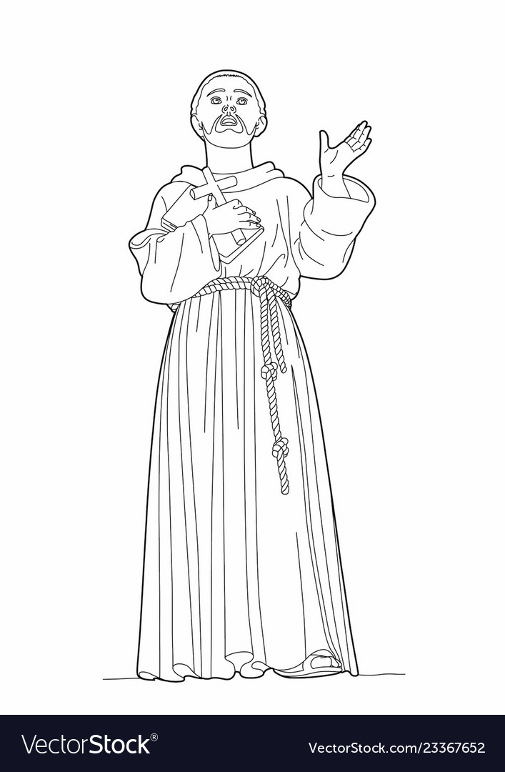 Monk Character Drawing